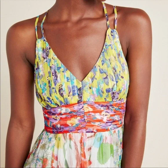 Anthropologie Malibu floral maxi dress size 4 - Picture 4 of 15